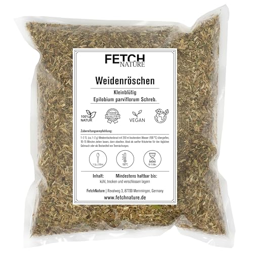 Weidenröschen kleinblütig geschnitten – Getrocknetes Naturkraut für Kräutertee – 100 % naturbelassen – 500g oder 1kg Aromabeutel – FETCH NATURE (L - 1kg) von FETCHNATURE
