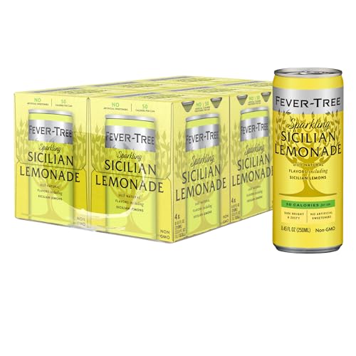 Fever-Tree Prickelnde sizilianische Limonade, Premium-Mixer, erfrischendes Getränk für Cocktails und Mocktails, Zutaten aus natürlichen Quellen, keine künstlichen Süßstoffe oder Farben, 24 Stück von FEVER-TREE