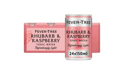 Fever-Tree Refreshingly Light Rhabarber & Himbeer-Tonikum, 8 x 150 ml, 3 Stück, insgesamt 24 Dosen von FEVER-TREE