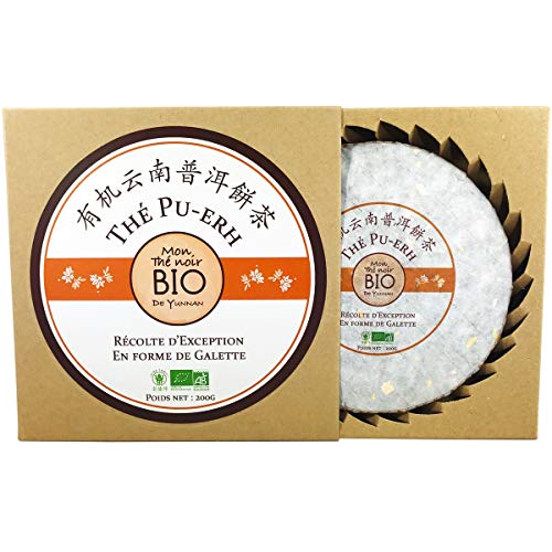 *** BIO *** Biologische Pu-Erh Schwarztee Galette 200 Gr aus Yunnan - Außergewöhnliche Ernte - AB-zertifiziert von Ecocert - PUERHBIO *** BIO *** Biologische Pu-Erh Schwarztee Galette 200 Gr aus Yunnan - Außergewöhnliche Ernte - AB-zertifiziert von Ecocert - PUERHBIO von FINETONIC