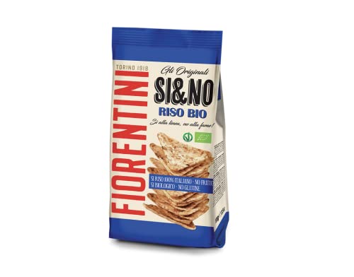 Fiorentini SI&NO Mini Gallette di Riso con Sale Marino BIO Mini-Reiskuchen mit Meersalz aus Biologischem Anbau 100g Knuspriger Snack Glutenfrei von FIORENTINI