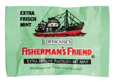 Fisherman's Friend Mint | Karton mit 24 Beuteln | Minze und Menthol Geschmack | Mit Zucker | Für frischen Atem von Fisherman's Friend