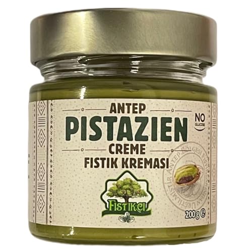 Natürliche Pistaziencreme aus Erstklassigen Pistazien 200 g - Reicher Geschmack und Streichfähige Textur - Ideal für Frühstück und Desserts Natürliche Pistaziencreme aus Erstklassigen Pistazien 200 g - Reicher Geschmack und Streichfähige Textur - Ideal für Frühstück und Desserts von FISTIKCI