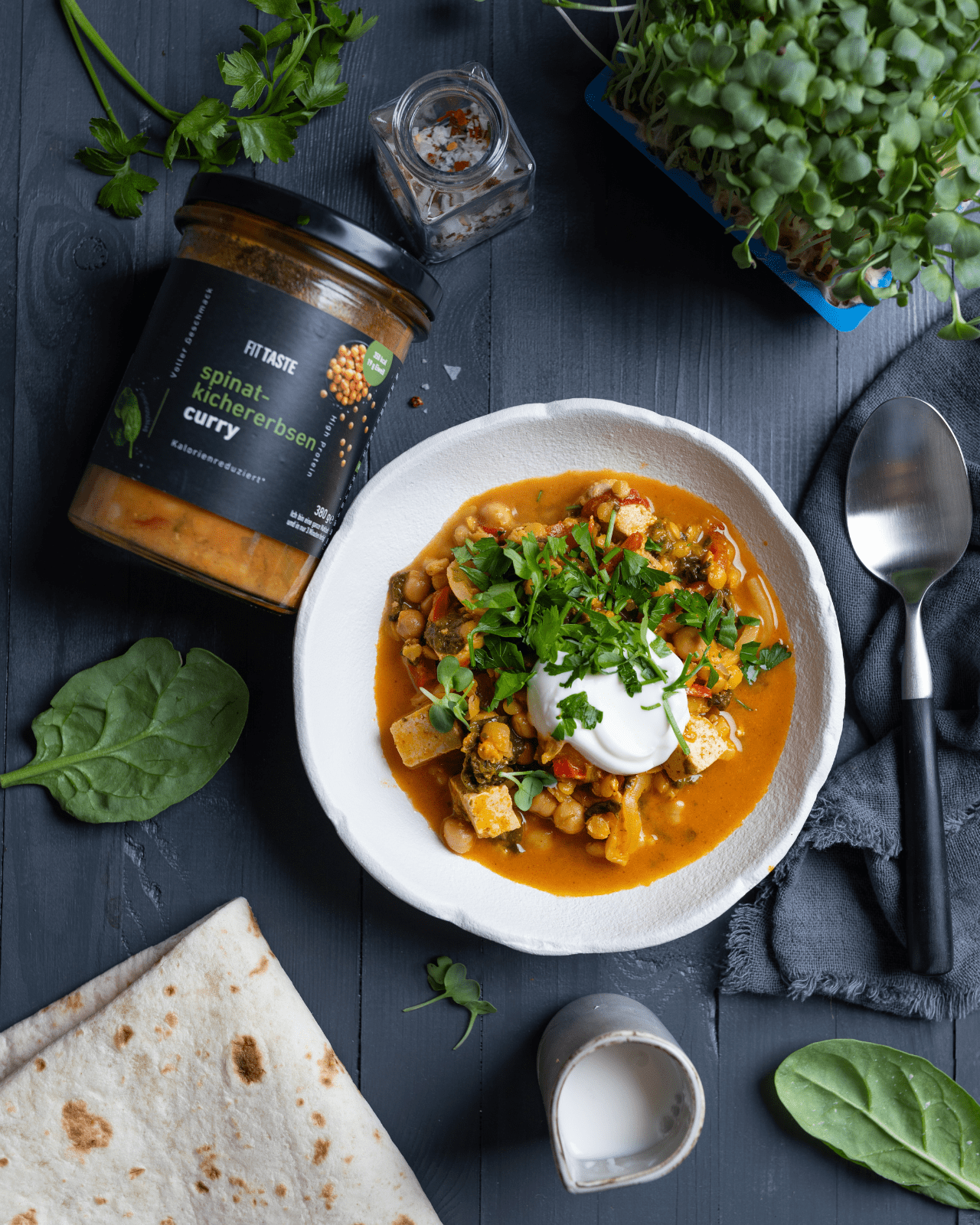 spinat-kichererbsen curry von FITTASTE GmbH