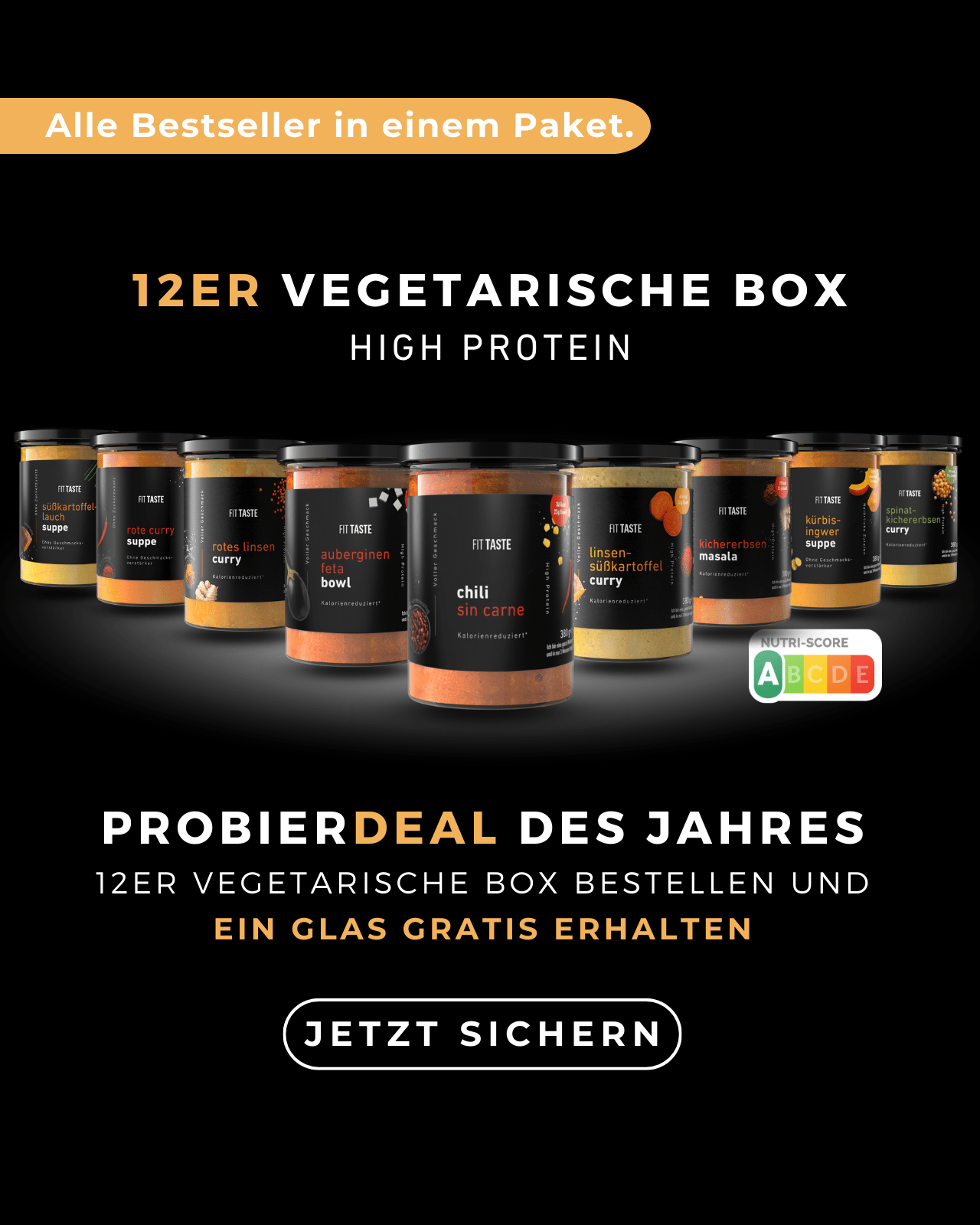 12er vegetarische Box von FITTASTE