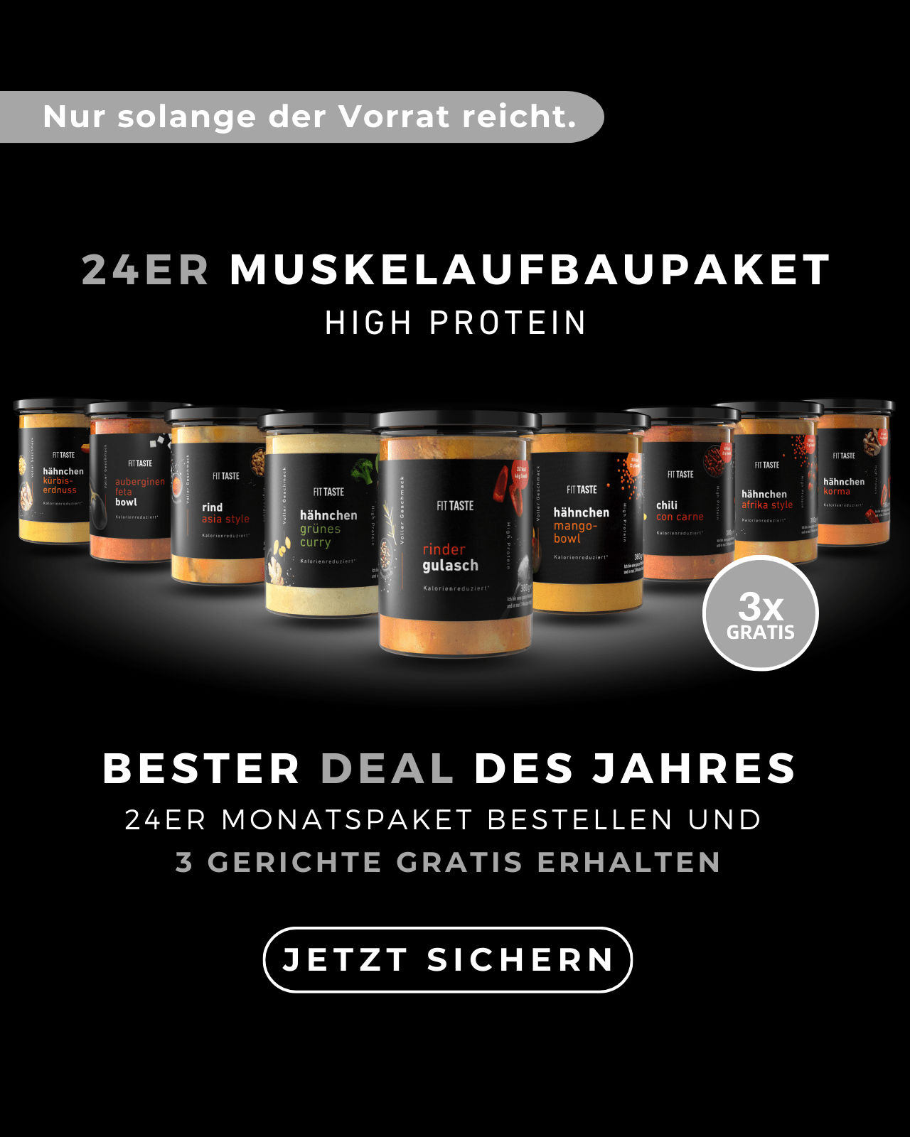24er High Protein Muskelaufbaubox 24er High Protein Muskelaufbaubox von FITTASTE