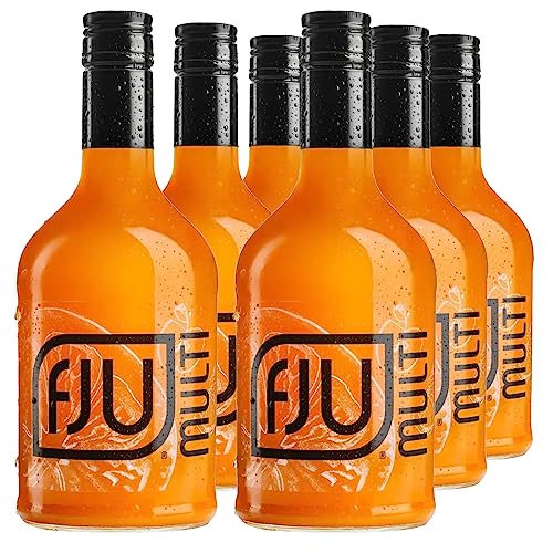 FJU Multi Likör by Knossi | 6 x 0,7l Orangenlikör mit Orangensaft und 15% Alkohol | Liköre für Cocktails, Shots oder Aperitif | Party Alkohol Fruchtlikör mit Orangengeschmack von FJU