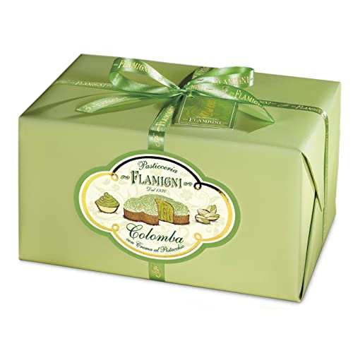 FLAMIGNI Oster Colomba Gefüllt mit 950 g Pistaziencreme, Handwerklichem Dessert, Weichem und Zartem Teig, Bedeckt mit Weißer Schokolade und Pistazienkörnern, ohne Kandierte Früchte, Made in Italy FLAMIGNI Oster Colomba Gefüllt mit 950 g Pistaziencreme, Handwerklichem Dessert, Weichem und Zartem Teig, Bedeckt mit Weißer Schokolade und Pistazienkörnern, ohne Kandierte Früchte, Made in Italy von FLAMIGNI