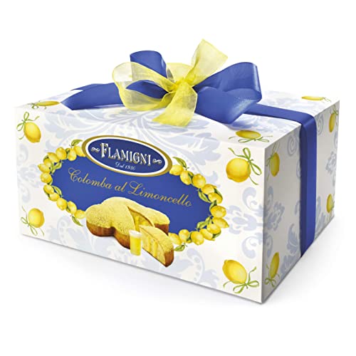 FLAMIGNI Oster Colomba Gefüllt mit Limoncello Pudding 950 g, Handwerklichem Dessert, Weichem und Zartem Teig, Bedeckt mit Weißer Schokolade, ohne Süßigkeiten und Mandeln, Made in Italy FLAMIGNI Oster Colomba Gefüllt mit Limoncello Pudding 950 g, Handwerklichem Dessert, Weichem und Zartem Teig, Bedeckt mit Weißer Schokolade, ohne Süßigkeiten und Mandeln, Made in Italy von FLAMIGNI
