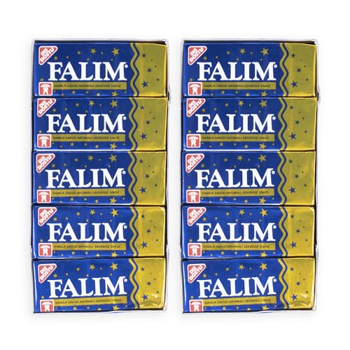 Falim Kaugummi Damla Sakız Geschmack – 2x 20er-Pack (200 Stück) – zuckerfrei & zahnschonend – Mastix-Aroma – blau-gold – türkischer Kaugummi ohne Zucker für frischen Atem & langes Kauerlebnis von FLAMINGO ON THE BEACH