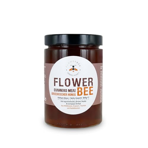 Griechischer Honig, 800g, Zertifiziert, Laborgeprüft, aus Wildblumen, Kräutern, Thymian und Nadelbäumen Griechischer Honig, 800g, Zertifiziert, Laborgeprüft, aus Wildblumen, Kräutern, Thymian und Nadelbäumen von Flowerqueen