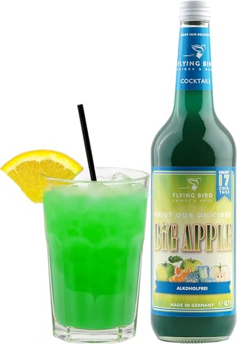 Big Apple Cocktail alkoholfrei - Bar Premix für 17 fertige Cocktails | Flasche 0,7l mit allen Zutaten | Einfach mit Orangensaft mixen, fertig von Flying Bird Drinks & More