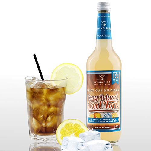 Cocktail Long Island Iced Tea 32%Vol. | Bar Premix für 12 fertige Cocktails mit Alkohol | Flasche 0,7l mit allen Zutaten | auf Eis mit Cola servieren von Flying Bird Drinks & More