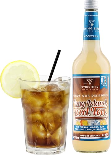 Cocktail Long Island Iced Tea 32%Vol. | Bar Premix für 12 fertige Cocktails mit Alkohol | Flasche 0,7l mit allen Zutaten | auf Eis mit Cola servieren von Flying Bird Drinks & More