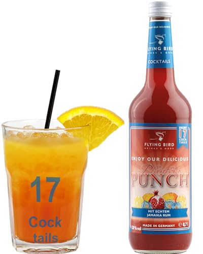 Cocktail Planter's Punch 28% Vol. | Bar Premix für 17 fertige Cocktails mit Alkohol | Flasche 0,7l mit allen Zutaten | Einfach mit Orangensaft mixen von Flying Bird Drinks & More