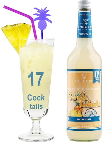 Flying Bird Virgin Colada | 0,7l Pina Colada alkoholfrei Sirup für 17 Cocktails | Ananassaft dazu, schütteln, fertig Flying Bird Virgin Colada | 0,7l Pina Colada alkoholfrei Sirup für 17 Cocktails | Ananassaft dazu, schütteln, fertig von Flying Bird Drinks & More