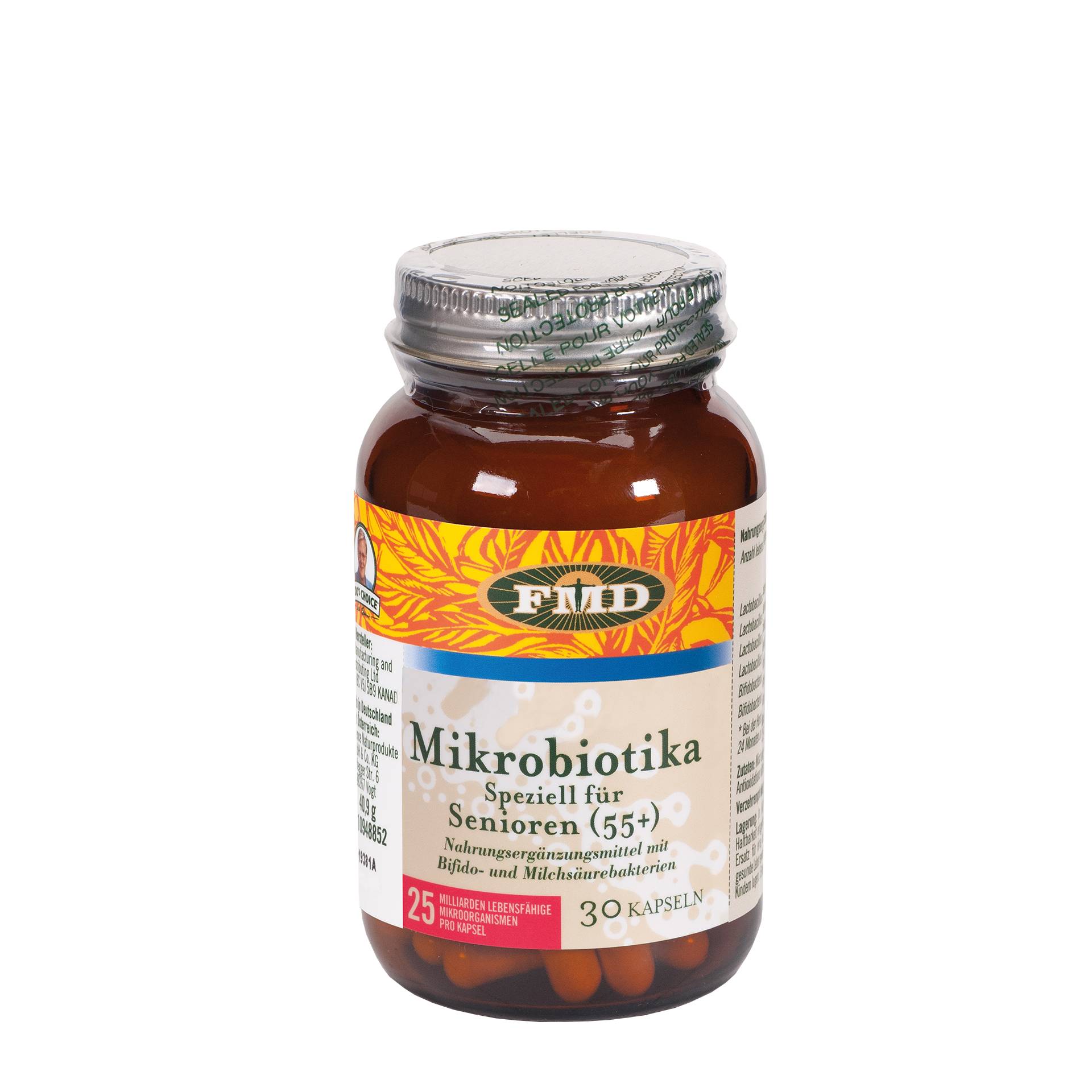 Mikrobiotika 55+ - 25 Milliarden mikrobiotische Kulturen pro Kapsel für Ihr Wohlbefinden - FMD Mikrobiotika 55+ - 25 Milliarden mikrobiotische Kulturen pro Kapsel für Ihr Wohlbefinden - FMD von FMD