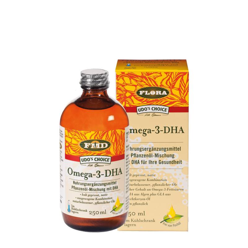 Omega-3-DHA 250 ml - Omega-3-DHA mit Docosahexaensäure für Augen und Gehirn - vegan - FMD von FMD