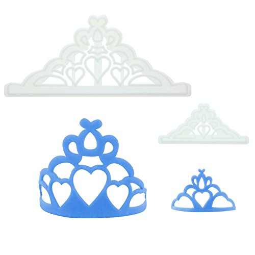 FMM Sugarcraft Ausstecher-Set Tiara/Diadem jeweils groß und klein | Prinzessin | Königin | Tortendeko | für Fondant und Blütenpaste von FMM Sugarcraft