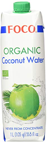 FOCO Bio Kokoswasser, pur, erfrischender Durstlöscher, Sportgetränk, kalorienarm, von Natur aus vegan, 100 % Kokosnusswasser - 6 x 1 l FOCO Bio Kokoswasser, pur, erfrischender Durstlöscher, Sportgetränk, kalorienarm, von Natur aus vegan, 100 % Kokosnusswasser - 6 x 1 l von FOCO