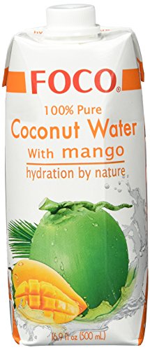 FOCO Kokoswasser mit Mango, erfrischender Durstlöscher, Sportgetränk, kalorienarm, von Natur aus vegan - 12 x 500 ml FOCO Kokoswasser mit Mango, erfrischender Durstlöscher, Sportgetränk, kalorienarm, von Natur aus vegan - 12 x 500 ml von FOCO