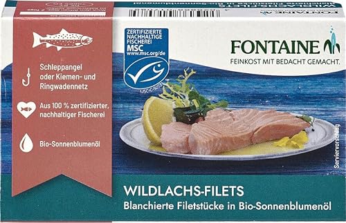 FONTAINE: Wildlachs-Filets - Sonnenblumenöl 125g (250g) von FONTAINE