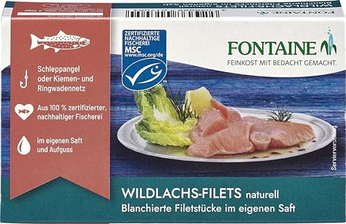 FONTAINE: Wildlachs-Filets - naturell 125g (250g) von FONTAINE