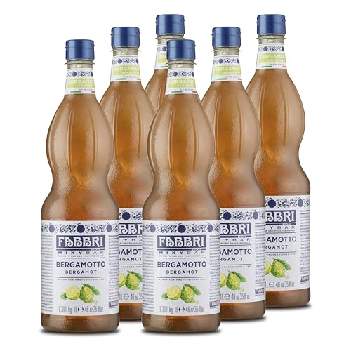 Food-United BERGAMOTTE SIRUP 1L Flasche | FABBRI 1905 Mixybar | sciroppo di bergamotto | Note von Grapefruit und Chinotto | für Due Soli SBritz Bier Vodka Gin klare Spirituosen Prosecco (1) von FOOD-UNITED