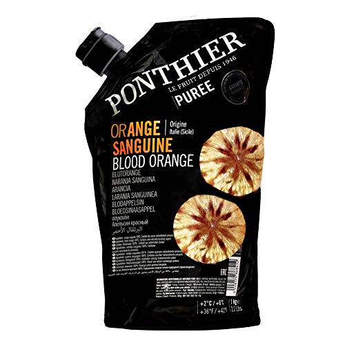 Food-United BLUT-ORANGEN SANGUINE PÜREE Frucht-Püree von Ponthier 2x 1KG für Smoothie-Bowl-Sorbet-Quark-Saft-Cocktail-Schorle-Cornflakes ausgewähltes Obst höchster Qualität von FOOD-UNITED