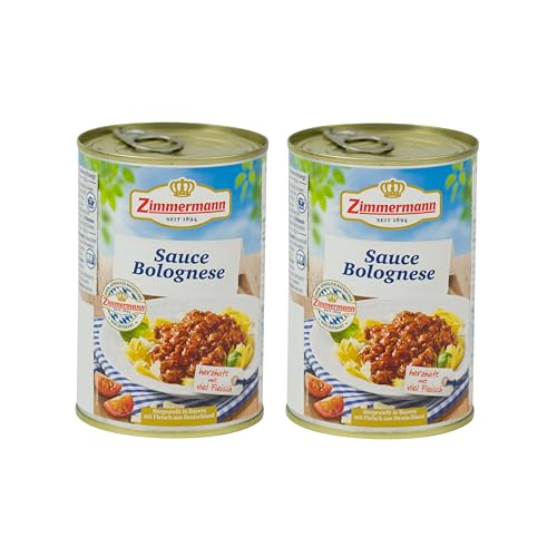 Food-United BOLOGNESE-SAUCE-SOßE 2x400ml Dose | tafelfertig | verzehrfertig | herzhaft | von ZIMMERMANN | mit viel Fleisch und Gemüse Food-United BOLOGNESE-SAUCE-SOßE 2x400ml Dose | tafelfertig | verzehrfertig | herzhaft | von ZIMMERMANN | mit viel Fleisch und Gemüse von FOOD-UNITED