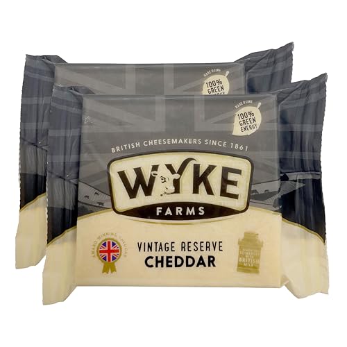Food-United CHEDDAR-KÄSE Vintage Reserve 2x200g Stück von WYKE Farms extra vintage cheddar cheese 15 Monate gereift englischer Hartkäse perfekt zu Käseplatten Pasta Burgern Fondue Food-United CHEDDAR-KÄSE Vintage Reserve 2x200g Stück von WYKE Farms extra vintage cheddar cheese 15 Monate gereift englischer Hartkäse perfekt zu Käseplatten Pasta Burgern Fondue von FOOD-UNITED