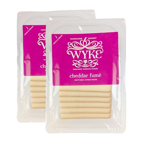 Food-United CHEDDAR-KÄSE geräuchert 12 Scheiben 2x160g von WYKE Farms cheddar cheese englischer Hartkäse Rauchkäse ideal zu Toasties Burger Sandwiches Wraps Käseplatten Saucen Food-United CHEDDAR-KÄSE geräuchert 12 Scheiben 2x160g von WYKE Farms cheddar cheese englischer Hartkäse Rauchkäse ideal zu Toasties Burger Sandwiches Wraps Käseplatten Saucen von FOOD-UNITED