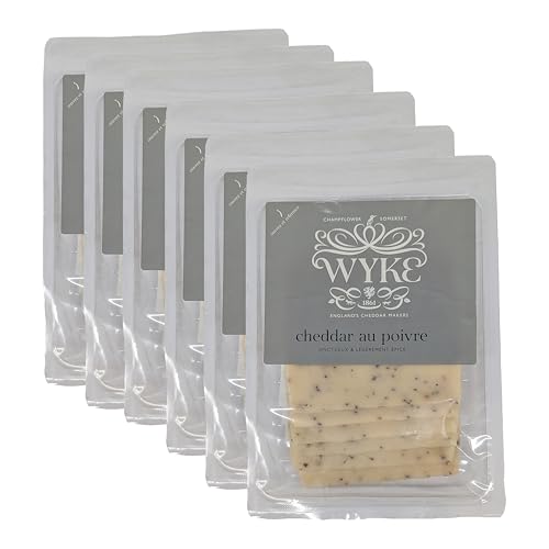 Food-United CHEDDAR-KÄSE mit schwarzem Pfeffer 36 Scheiben 6x160g von WYKE Farms cheddar cheese leicht scharf englischer Hartkäse ideal zu Burger Sandwiches Wraps Saucen Pizza Pasta Food-United CHEDDAR-KÄSE mit schwarzem Pfeffer 36 Scheiben 6x160g von WYKE Farms cheddar cheese leicht scharf englischer Hartkäse ideal zu Burger Sandwiches Wraps Saucen Pizza Pasta von FOOD-UNITED