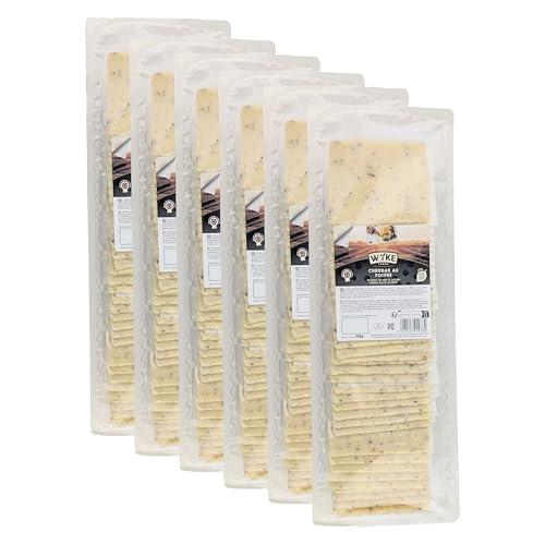 Food-United CHEDDAR-KÄSE mit schwarzem Pfeffer 38 Scheiben 6x 980g Großpackung von WYKE Farms cheddar cheese leicht scharf englischer Hartkäse ideal zu Burger Sandwiches Pizza Pasta Food-United CHEDDAR-KÄSE mit schwarzem Pfeffer 38 Scheiben 6x 980g Großpackung von WYKE Farms cheddar cheese leicht scharf englischer Hartkäse ideal zu Burger Sandwiches Pizza Pasta von FOOD-UNITED