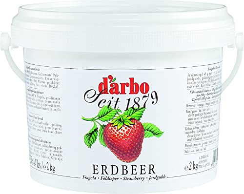 Food-United FRUCHTAUFSTRICH ERDBEER 2kg Eimer fruchtig-frischer fruit spread von DARBO höchster Qualität ideal für Frühstück Füllungen Gebäck Kuchen Vorratseimer von FOOD-UNITED