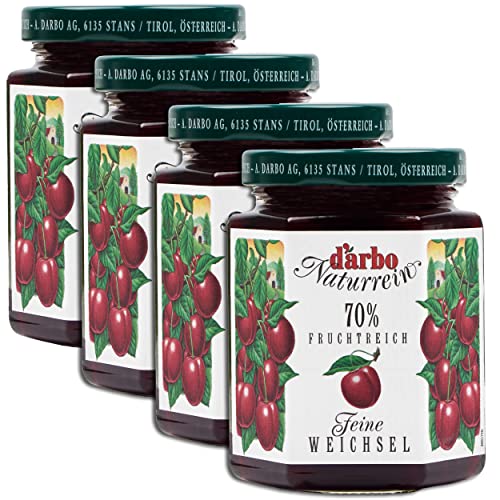 Food-United FRUCHTAUFSTRICH WEICHSEL Sauerkirsche 200g Glas von DARBO Naturrein fruchtiger fruit spread passend für Weichsel-Füllungen Morelle-Gebäck Kirschkuchen Frühstück (1) von FOOD-UNITED