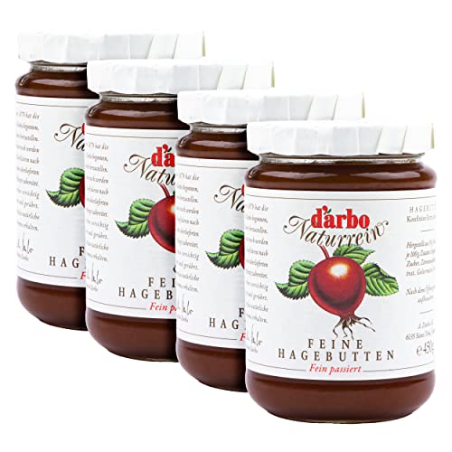 Food-United KONFITÜRE EXTRA Hagebutte 2x 450g Glas von DARBO Naturrein rosehip jam Hagebuttenkonfitüre passend für Gebäckfüllung Torte Crepes Gebäck und als Beilage zu Wildgerichten Rindsbraten (2) von FOOD-UNITED