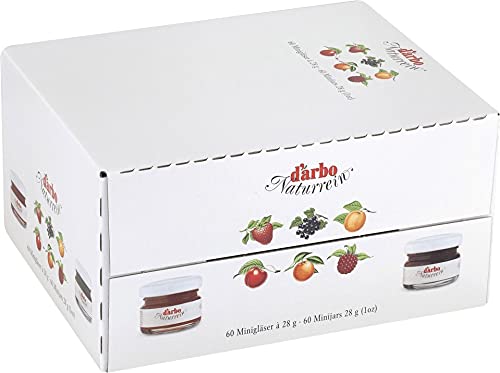 Food-United MINI-KONFITÜRE EXTRA SAUERKIRSCHE WEICHSEL Set 60x 28g fruchtiger-Brot-Aufstrich höchster Qualität von DARBO in stilvollen Minigläsern für Füllungen-Gebäck von FOOD-UNITED