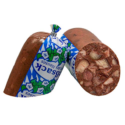 Food-United Presswurst PRESSSACK ROT ca 500g Bayrische-Presskopf-Wurst bekannt als Schwartenmagen Schweinskopfsülze Blunzen o. Saumagen traditionell-würziger Geschmack von FOOD-UNITED