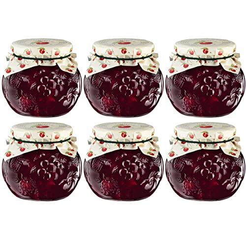 Food-United SAUERKIRSCHE-WEICHSEL KONFITÜRE EXTRA 6x 640g im stilvollen Dekorglas fruchtiger-Brot-Aufstrich von DARBO höchster Qualität für Weichsel Füllungen Torten Kuchen von FOOD-UNITED
