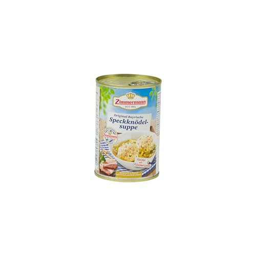 Food-United SPECKKNÖDEL SUPPE 400ml Dose | Knödel | herzhaft | aus Bayern von ZIMMERMANN | bayerische Spezialität | traditionelle Suppe mit deftigen Speckstückchen in köstlicher Bouillon Food-United SPECKKNÖDEL SUPPE 400ml Dose | Knödel | herzhaft | aus Bayern von ZIMMERMANN | bayerische Spezialität | traditionelle Suppe mit deftigen Speckstückchen in köstlicher Bouillon von FOOD-UNITED