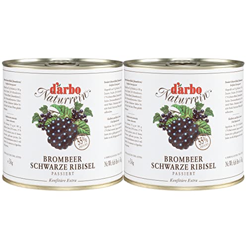 Food-United WALDBEEREN-KONFITÜRE EXTRA NATURREIN 2x 3kg in der Vorrats-Dose bestehend aus Brombeeren Heidelbeeren Himbeeren und Walderdbeeren original von DARBO höchste Qualität von FOOD-UNITED