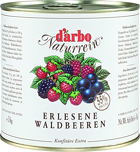 Food-United WALDBEEREN-KONFITÜRE EXTRA NATURREIN 3kg in der Vorrats-Dose bestehend aus Brombeeren Heidelbeeren Himbeeren und Walderdbeeren original von DARBO höchste Qualität Food-United WALDBEEREN-KONFITÜRE EXTRA NATURREIN 3kg in der Vorrats-Dose bestehend aus Brombeeren Heidelbeeren Himbeeren und Walderdbeeren original von DARBO höchste Qualität von FOOD-UNITED
