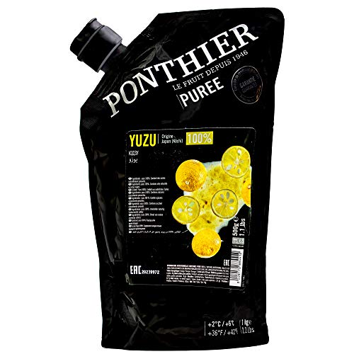 Food-United YUZU PÜREE Japanische-Zitrus-Frucht-Püree von Ponthier 2x1kg für Frucht-Yuzukosho-Smoothie-Sorbet-Quark-Gelée-Saft-Sake ausgewählte Früchte bester Qualität von FOOD-UNITED