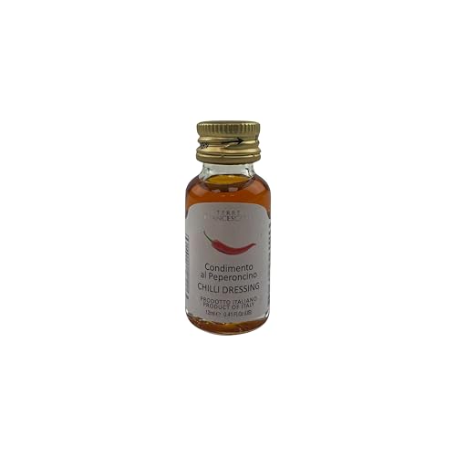 Food-United mini CHILI-DRESSING-ÖL 120x 12ml Probierset | italienisches Olivenöl extra nativ mit Peperoncino | 0,8 % Säure | Chili-Schoten geschnitten & Aroma | von TERRE FRANCESCANE (4) von FOOD-UNITED