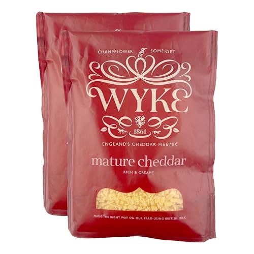 Food-United reifer CHEDDAR-KÄSE gerieben 2x180g von WYKE Farms mature grated cheddar cheese 6 Monate gereift englischer Hartkäse perfekt zu Gratins Pasta Pizza Aufläufe Nachos Gemüse Food-United reifer CHEDDAR-KÄSE gerieben 2x180g von WYKE Farms mature grated cheddar cheese 6 Monate gereift englischer Hartkäse perfekt zu Gratins Pasta Pizza Aufläufe Nachos Gemüse von FOOD-UNITED