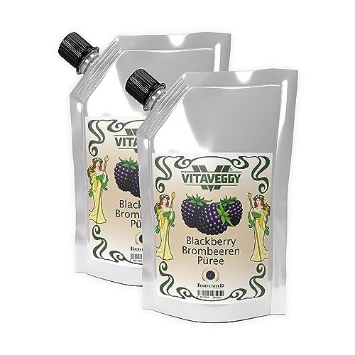 VITAVEGGY BROMBEEREN FRUCHTPÜREE 4x1kg von Food-United blackberries-fruit-puree für Brombeer-Saft-Smoothie-Schwarzbeer-Johannisbeer-Sorbet-Cocktail-Shake ohne Aroma- Farb- & Konservierungsmittel (4) VITAVEGGY BROMBEEREN FRUCHTPÜREE 4x1kg von Food-United blackberries-fruit-puree für Brombeer-Saft-Smoothie-Schwarzbeer-Johannisbeer-Sorbet-Cocktail-Shake ohne Aroma- Farb- & Konservierungsmittel (4) von FOOD-UNITED