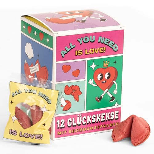 FOOD crew 12 x Partner Glückskeks für Paare mit Beziehungsfragen - ideal für romantische Anlässe oder zum Valentinstag - einzeln verpackt in buntem Design - Made in Germany FOOD crew 12 x Partner Glückskeks für Paare mit Beziehungsfragen - ideal für romantische Anlässe oder zum Valentinstag - einzeln verpackt in buntem Design - Made in Germany von FOOD crew
