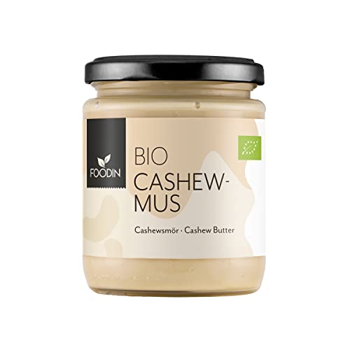 FOODIN Bio Cashewmus im Glas - aus 100% Natürlich Cashews, Cashewbutter (250g) von FOODIN