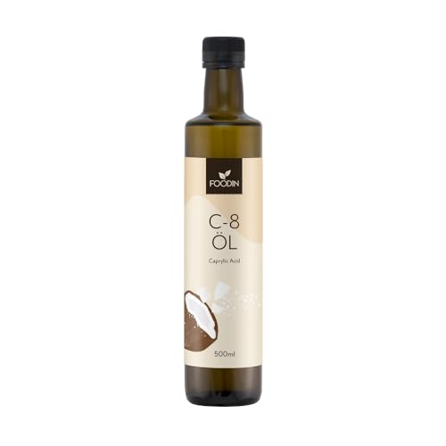 FOODIN MCT Öl C8, 500ml Kokosöl, am besten für ketogene Ernährung, MCT Öl Ketone zum Trinken, 3x mehr Ketone (100% C8), Kokosöl flüssig und geschmacksneutral (1x500ml) FOODIN MCT Öl C8, 500ml Kokosöl, am besten für ketogene Ernährung, MCT Öl Ketone zum Trinken, 3x mehr Ketone (100% C8), Kokosöl flüssig und geschmacksneutral (1x500ml) von FOODIN